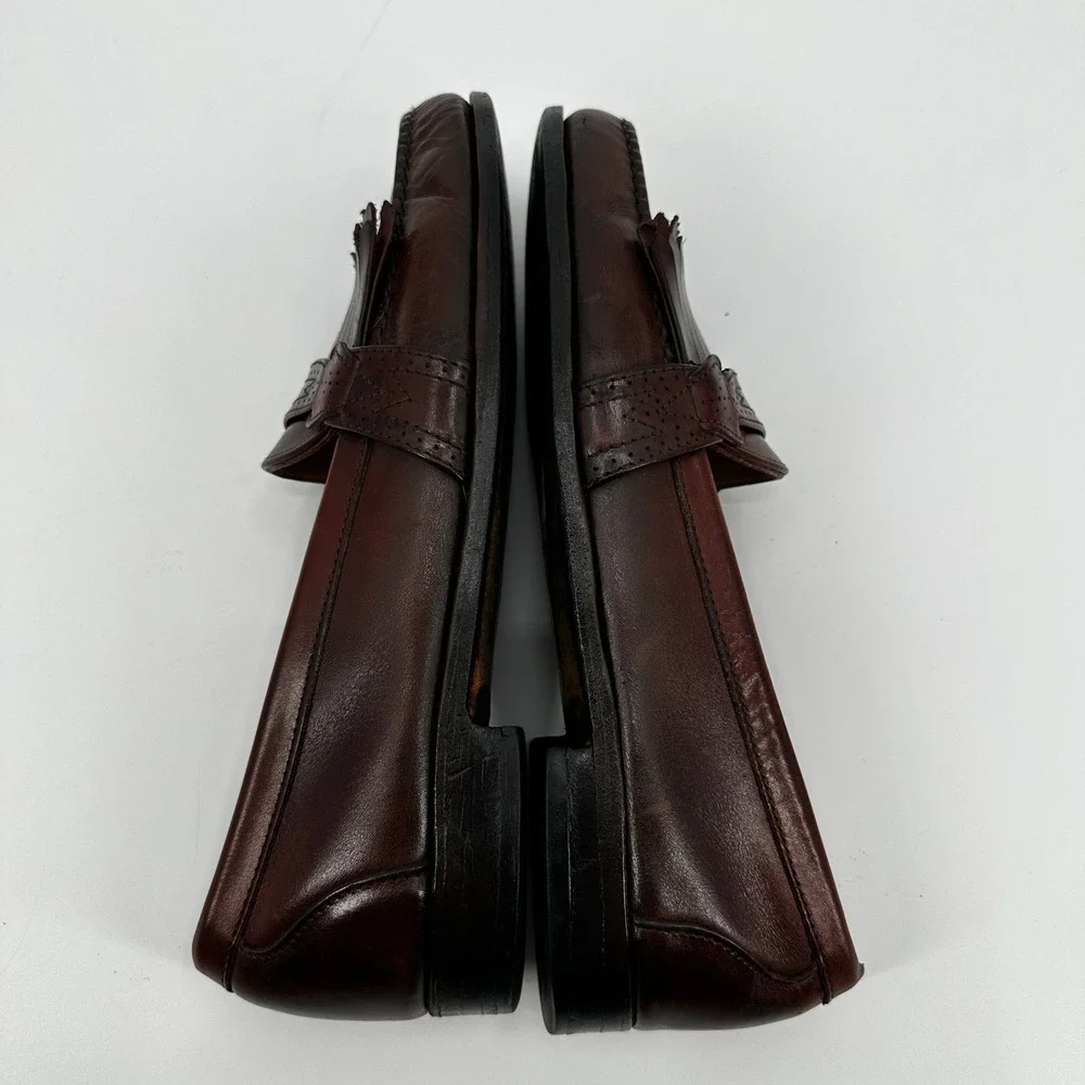 Allen Edmonds Classic Leather Tassel Loafers Dark Brown Mens Dress Shoes Slip On